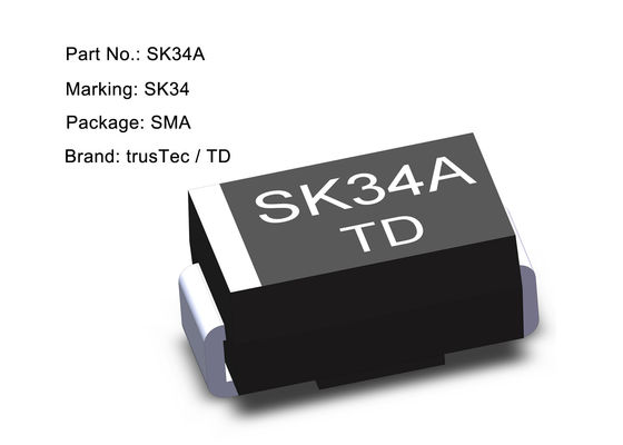 Δίοδος 3A 40V SMA SMB SMC εμποδίων SS34A SS34B SS34 SMD Schottky